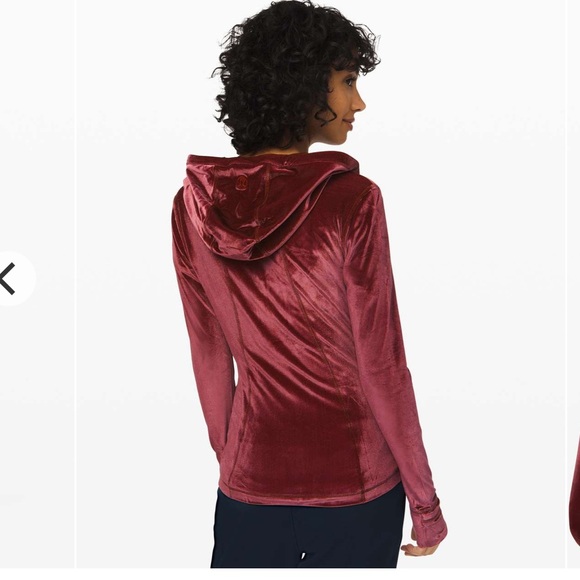 Lululemon Garnet Velvet Cinch Hoodie Jacket, Like New, size 8 - Picture 4 of 11